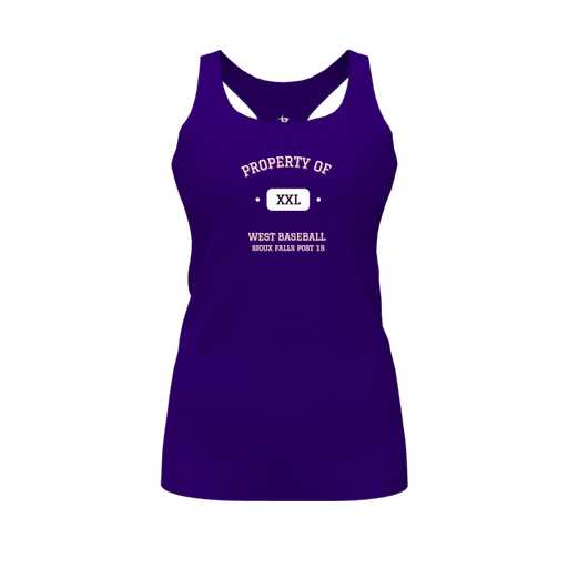 [FT0TRBPP-FYS-LOGO2] Decker Racerback Tank Top (Female Youth S, Purple, Logo 2)