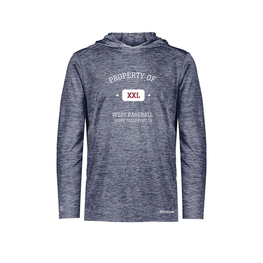 [FOLHCGNV-YS-LOGO1] Decker Youth Charge Hoodie (Youth S, Navy, Logo 1)