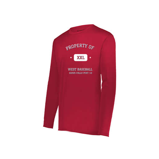 [222822.083.XS-LOGO1] Men's LS Smooth Sport Shirt (Adult XS, Red, Logo 1)