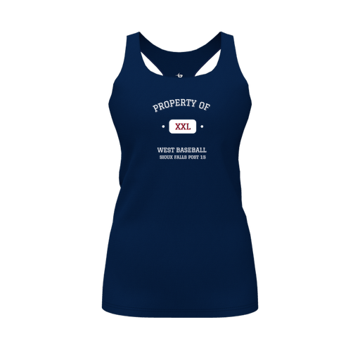 [FT0TRBNV-FYS-LOGO1] Decker Racerback Tank Top (Female Youth S, Navy, Logo 1)