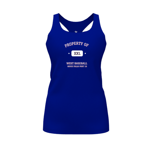 [FT0TRBRY-FYS-LOGO2] Decker Racerback Tank Top (Female Youth S, Royal, Logo 2)