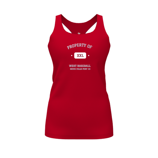 [FT0TRBRD-FYS-LOGO1] Decker Racerback Tank Top (Female Youth S, Red, Logo 1)