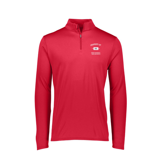 [FTLQFLRD-FAXS-LOGO2] Decker Women's Flex-Lite 1/4 Zip Shirt (Female Adult XS, Red, Logo 2)