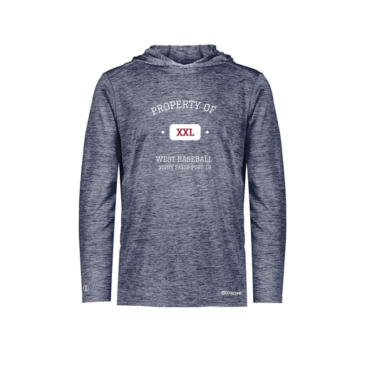 [FOLHCGNV-AS-LOGO1] Decker Men's Charge Hoodie (Adult S, Navy, Logo 1)