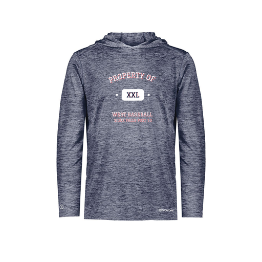 [FOLHCGNV-AS-LOGO2] Decker Men's Charge Hoodie (Adult S, Navy, Logo 2)