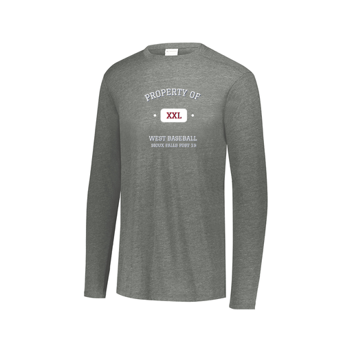 [FTLCUBGY-AXS-LOGO1] Decker Men's Tri-Blend T-Shirt - Long Sleeve (Adult XS, Gray, Logo 1)